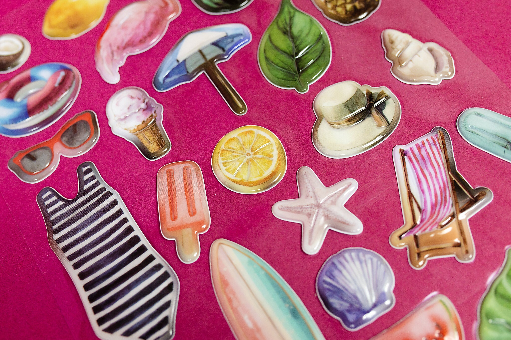 Summertime Puff Stickers