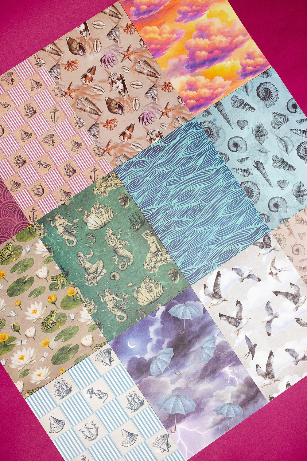Summer Pattern Paper Set