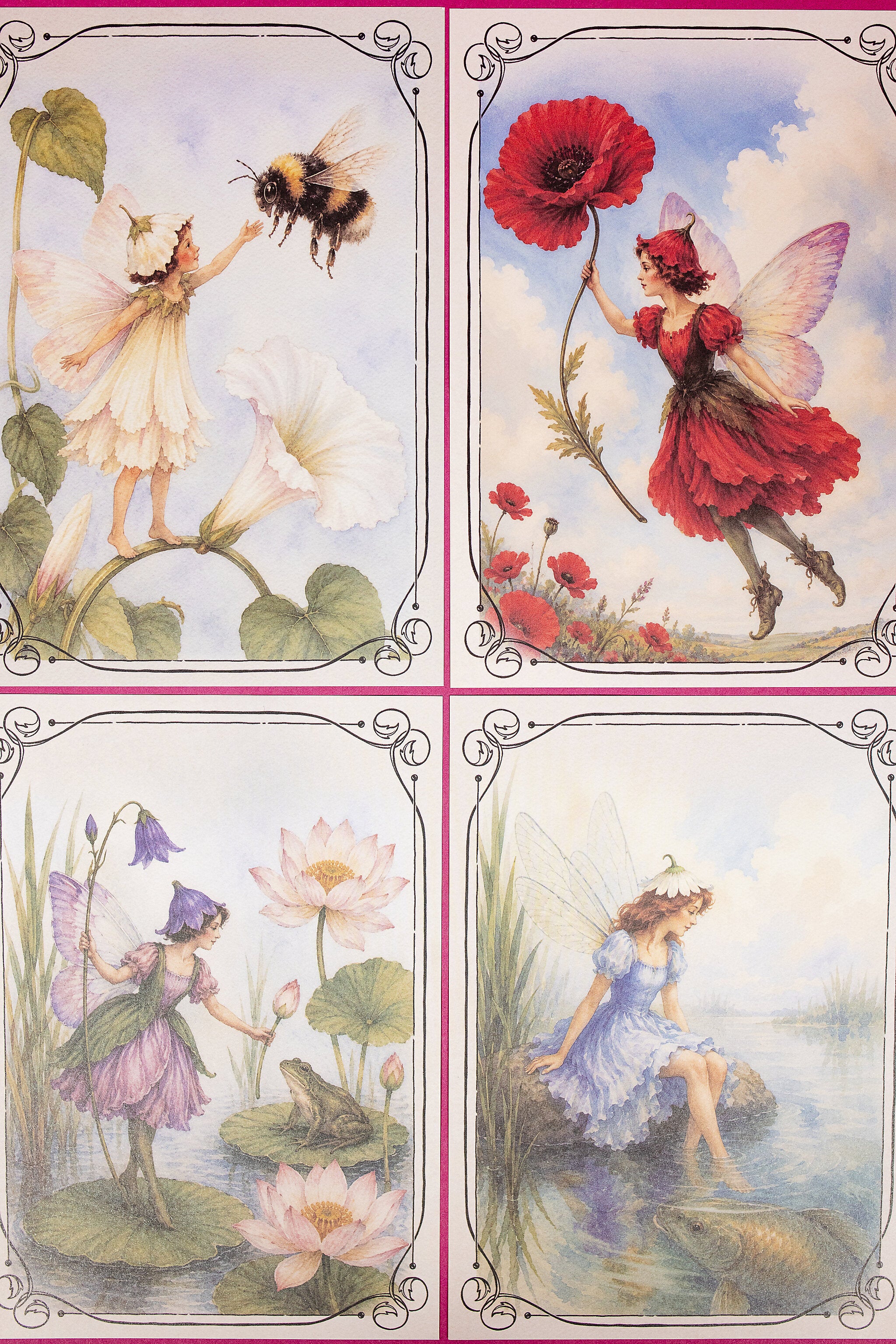 Elves with Flowers A6 Paper Set