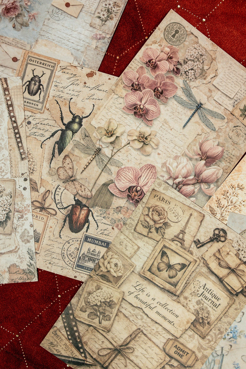 Vintage Spring Collage Paper Set