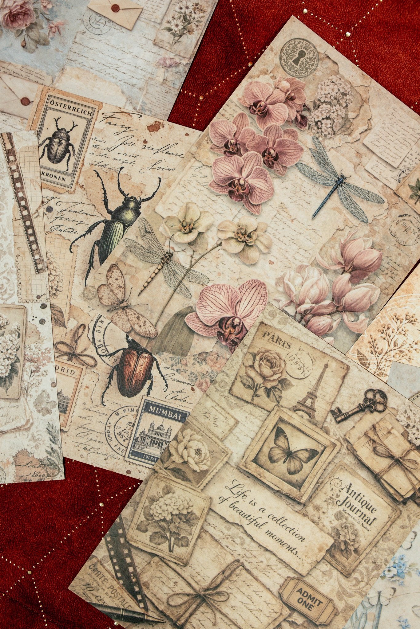Vintage Spring Collage Paper Set