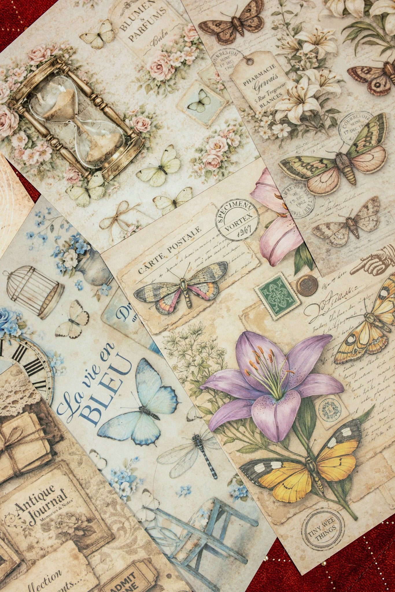 Vintage Spring Collage Paper Set